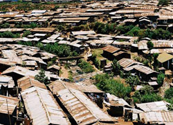 Le bidonville de Kibera au Kenya, où les religieuses sont présentes